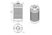 Емкость  ЭВЛ-Т-1000л. гол. с крышкой  1750х910