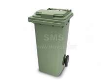 Контейнер для мусора с крышкой 120л зеленый 