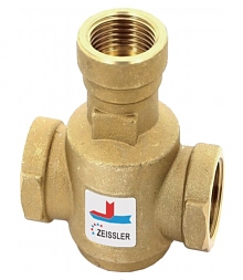 Клапан термостатический трехходовой для напольных котлов  Rp 1 ВР 55*C  ZEISSLER    ящ-20 шт
