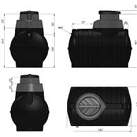 Емкость подземная "Rostok" U 3000л в2030*ш1440*д2360