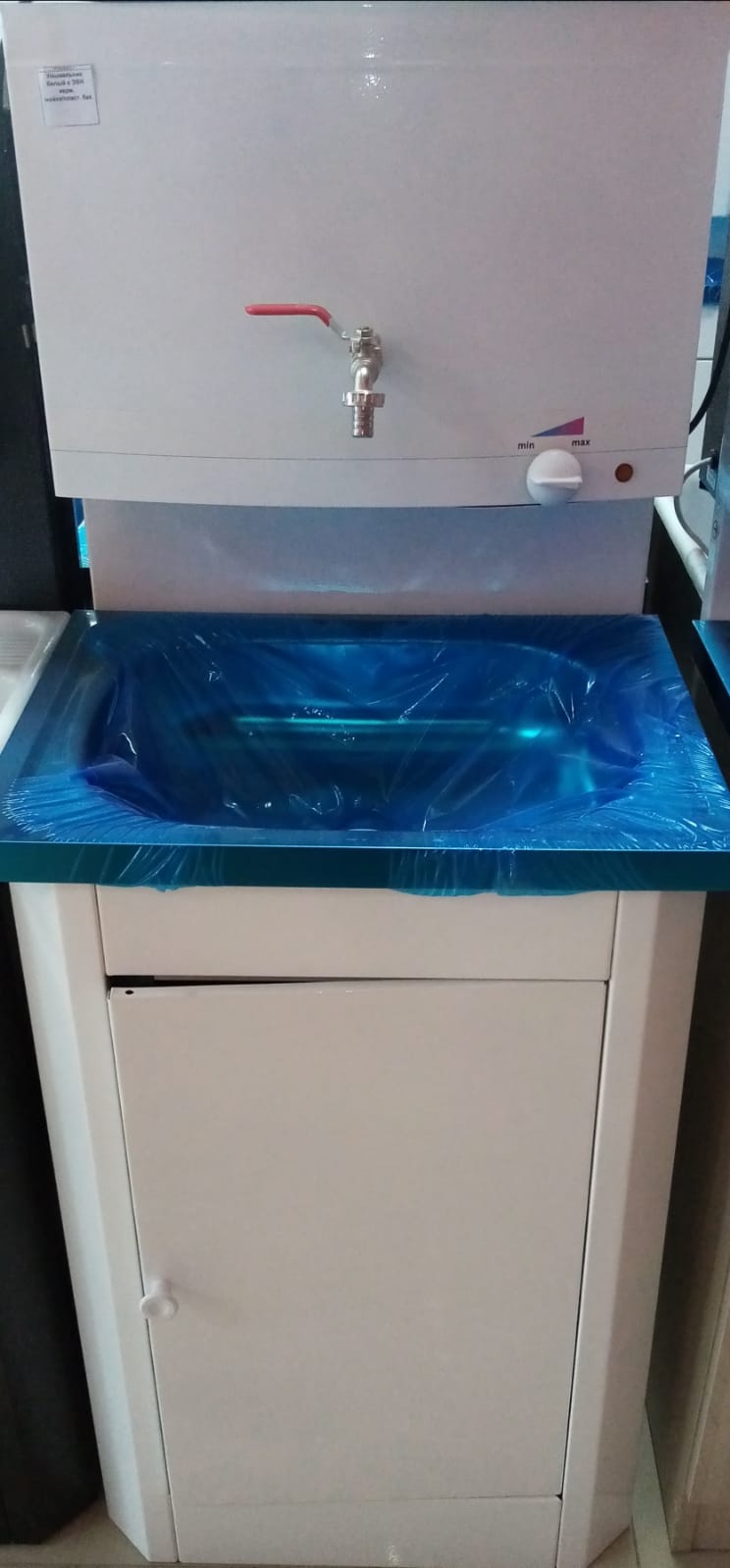 Умывальник белый с ЭВН нерж мойка