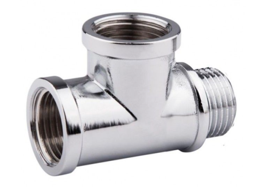 Тройник  хром  1/2"шгг TIM   10/80