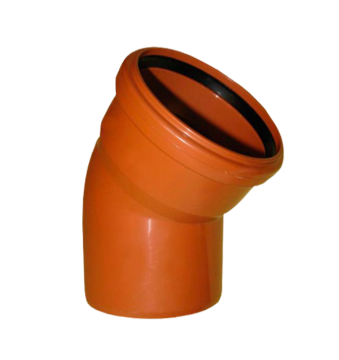 Отвод   D200х45* (наруж/цв.рыжий) Flextron 1