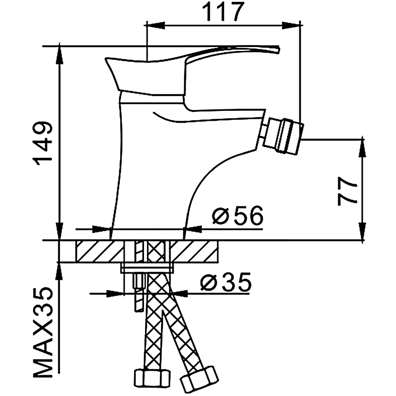 F5001 Смеситель д/биде FRAP 1/10
