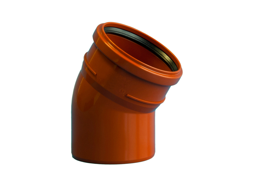 Отвод  D200/30* (наруж/цв.рыжий)  Политэк