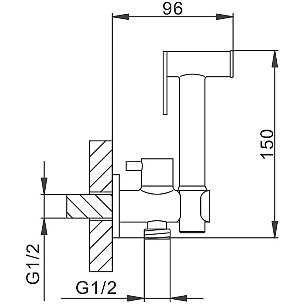 F7501 Смеситель гигиенич. FRAP 1/30