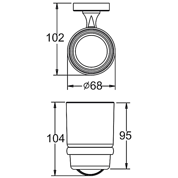 F1906 Держатель стакана одинарный FRAP  1/80