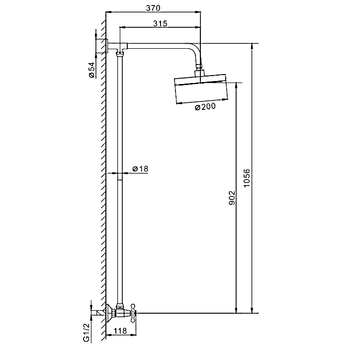 F2308 Душевой гарнитур FRAP 1/4