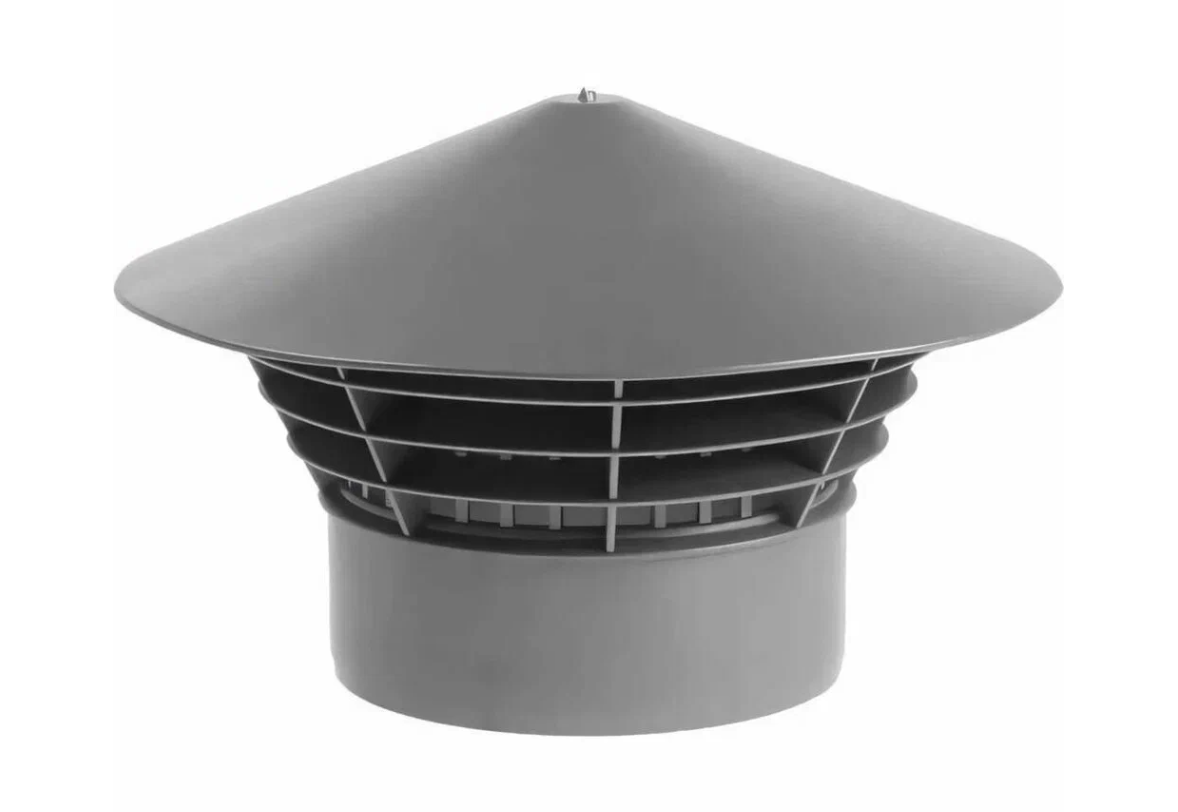 Зонт вентиляционный цельнолитой D110  (Серый)  Flextron 1/50