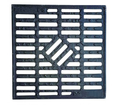 Решетка чугунная для дождеприемника 300х300 "капля"