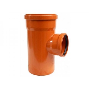 Тройник  D110х50х90*  (наруж/цв.рыжий)  Политэк  1/40